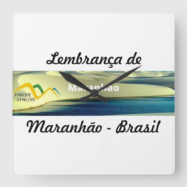 Relógio Quadrado Relogio lembrança de Maranhão (Frente)