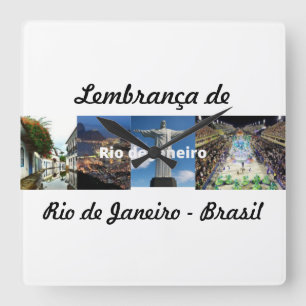 Relógio Quadrado Relogio lembrança de Rio de Janeiro