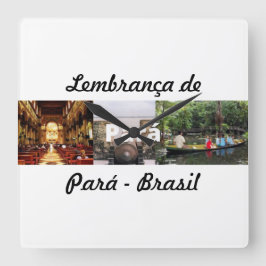 Relógio Quadrado Relogio lembrança do Pará