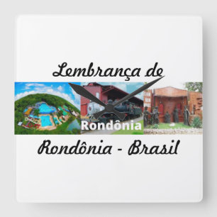 Relógio Quadrado Relógiolembrança de Rondônia