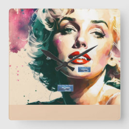 Relógio Quadrado Relógios 1 Bege(Monroe) RFPMDesigns 2024