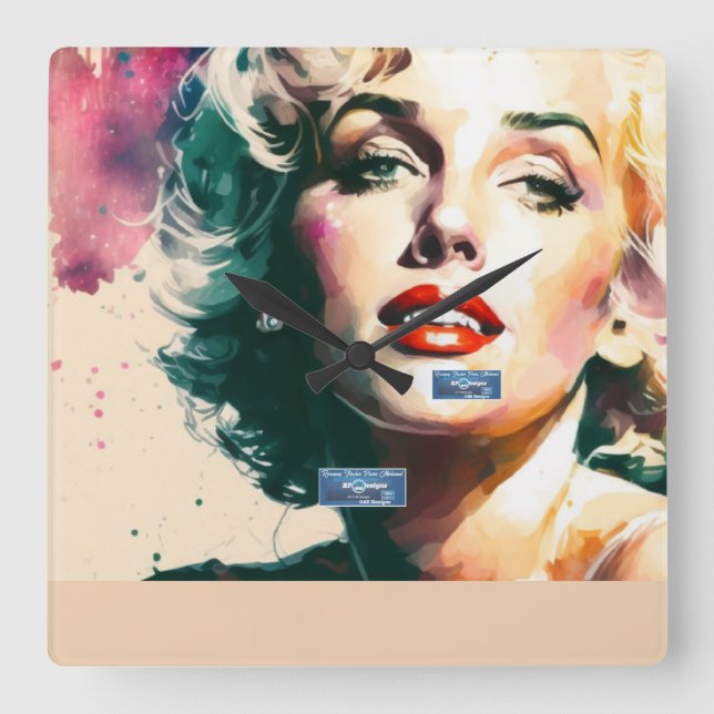 Relógio Quadrado Relógios 1 Bege(Monroe) RFPMDesigns 2024 (Frente)