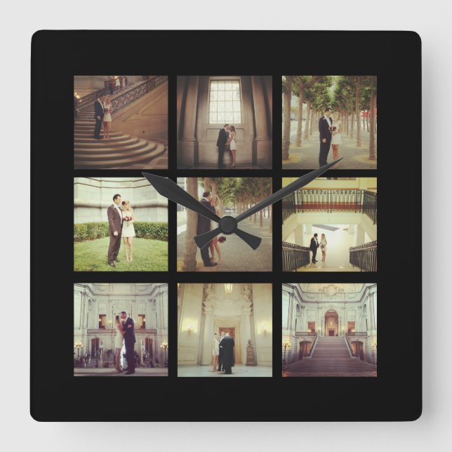 Relógio Quadrado relógios de casamento instagram (Frente)