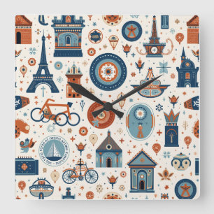 Relógio Quadrado Relógios de Olimpiadas de Paris