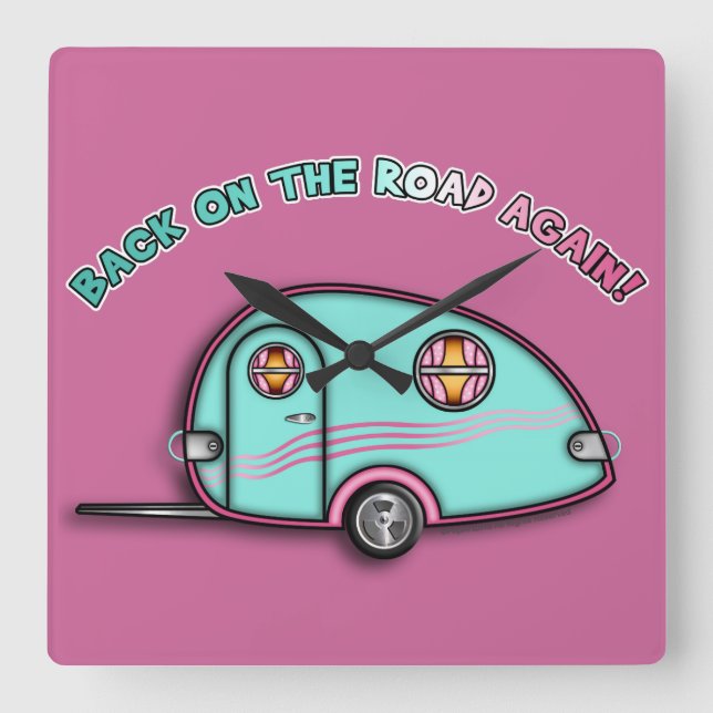 Relógio Quadrado Relógios de Reboque RV Largura (Frente)