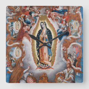 Relógio Quadrado Relógios de "Virgem de Guadalupe"
