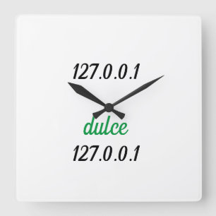Relógio Quadrado Reloj 127.0.0.1 dulce 127.0.0.1
