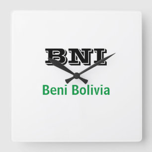 Relógio Quadrado Reloj BNI Beni Bolivia