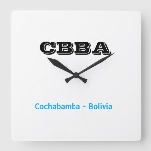 Relógio Quadrado Reloj CBBA Cochabamba Bolívia