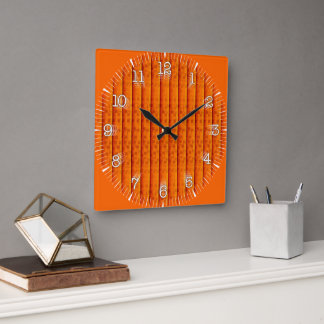 Relógio Quadrado Reloj Cuadrado Time and illustrated art on your wa