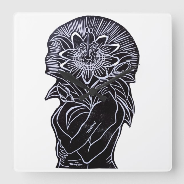 Relógio Quadrado Reloj de pared (Frente)