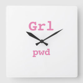 Relógio Quadrado Reloj Grl pwd
