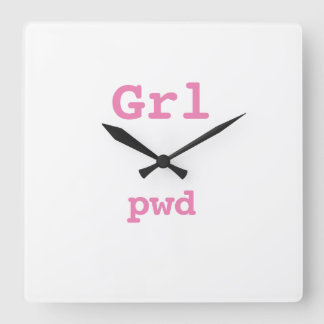 Relógio Quadrado Reloj Grl pwd