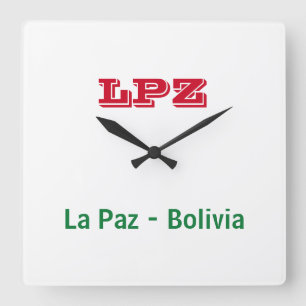 Relógio Quadrado Reloj La Paz Bolivia