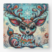 Rena de Natal de Olhos Grandes Arte Folclórica Per