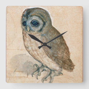 RELÓGIO QUADRADO RENAISSANCE ANIMAL DRAWINGS / THE OWL
