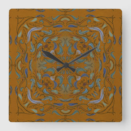 Relógio Quadrado renaissance autumn tile