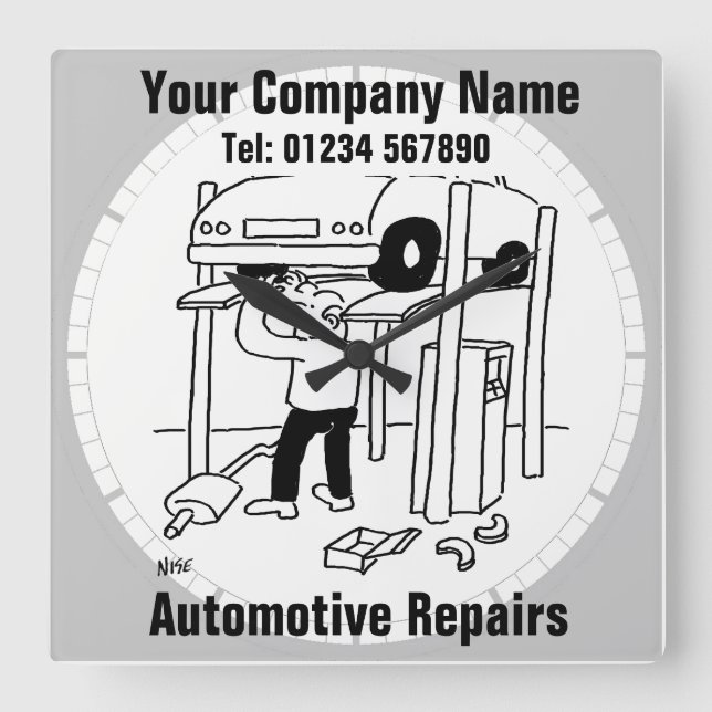 Relógio Quadrado Reparos para automóveis (Frente)