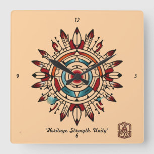 Relógio Quadrado "Ressonância do Coração"