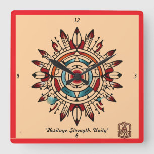 Relógio Quadrado "Ressonância do Coração"