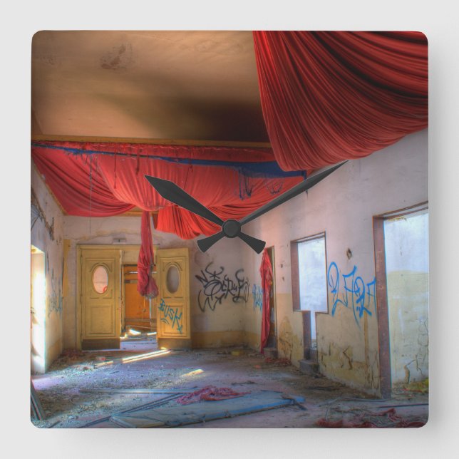 Relógio Quadrado Restos De Sofiensäle (Frente)