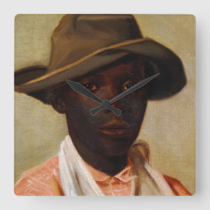 Relógio Quadrado Retrato de um Rapaz por Camille Pissarro