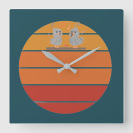 Relógio Quadrado Retrô.