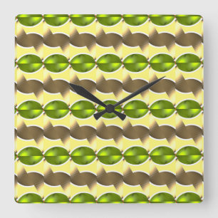 Relógio Quadrado retro de papel de parede