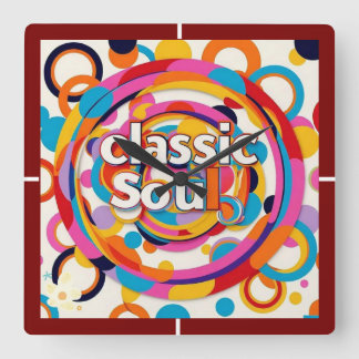 Relógio Quadrado "Retro Rhythms"