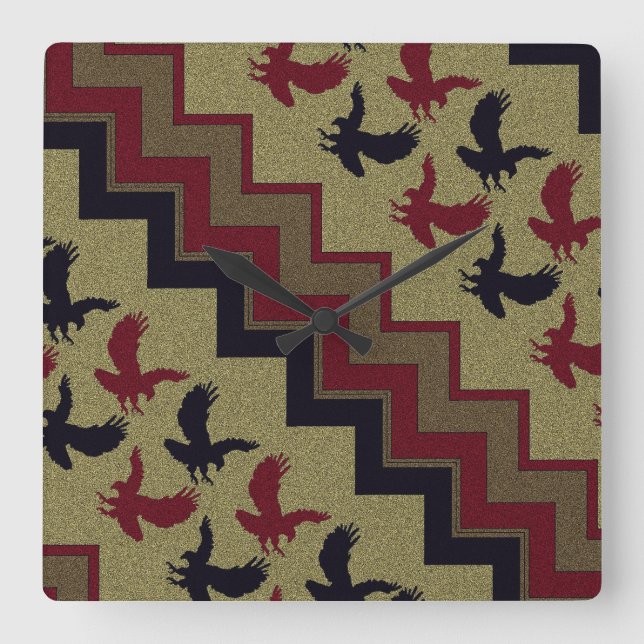 Relógio Quadrado Retro Sudoeste (Frente)