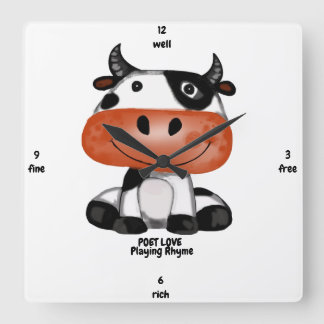 Relógio Quadrado Rhyme