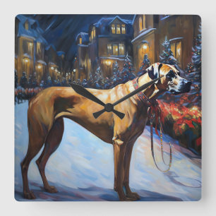 Relógio Quadrado Ridgeback natalino Rhodesian