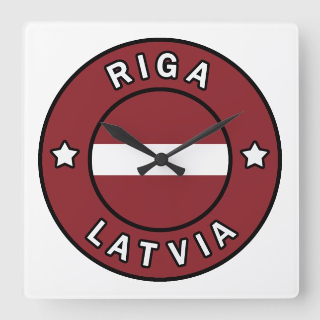 Relógio Quadrado Riga Latvia (Frente)