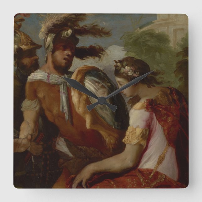 Relógio Quadrado Rinaldo and the Mirror-Shield, c.1650-55 (Frente)