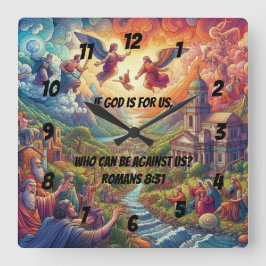 Relógio Quadrado Rio Heavenly