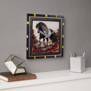 Relógio Quadrado Riverside Grace: Vanner Cigarro Charred Wood