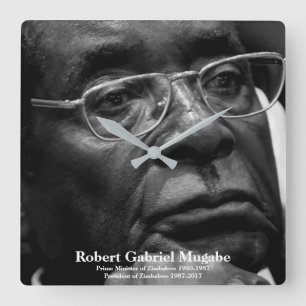 Relógio Quadrado Robert G. Mugabe, Presidente do Zimbabué