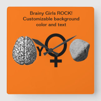 Relógio Quadrado Rocha Brainy das meninas!