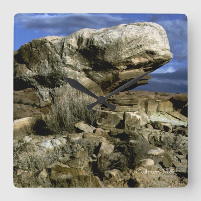 Relógio Quadrado Rocha Mushroom (Frente)