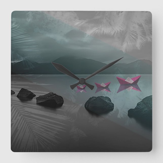 Relógio Quadrado Rochas (Frente)