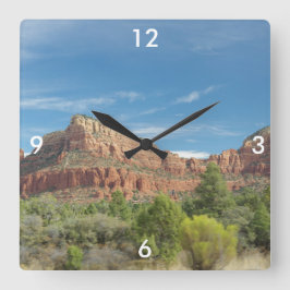Relógio Quadrado Rochas Vermelhas de Sedona