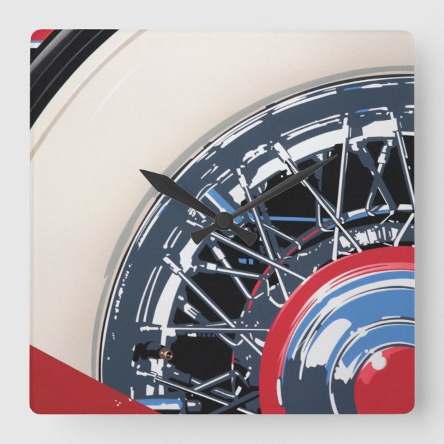 Relógio Quadrado Roda (Frente)