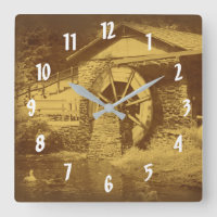 Roda De Água De Madeira E Pata Em Sepia