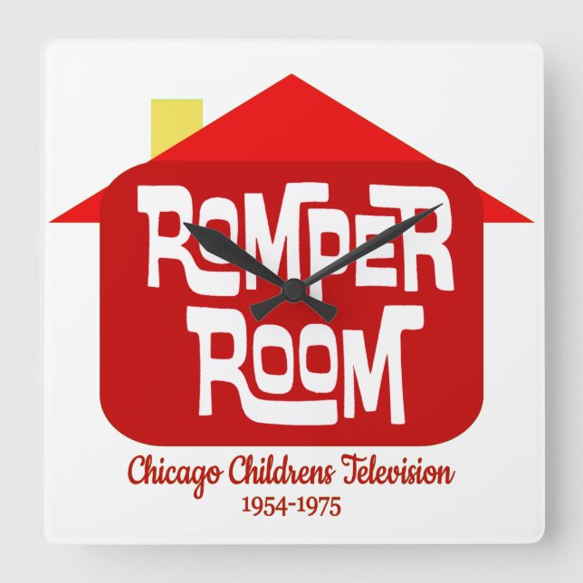 Relógio Quadrado Romper Room - Chicago, Illinois (Frente)