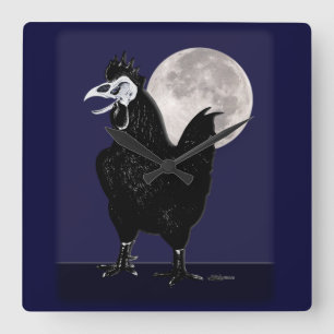 Relógio Quadrado Rooster Ghost