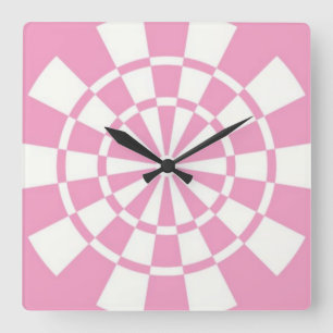 Relógio Quadrado Rosa