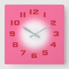 Relógio Quadrado Rosa