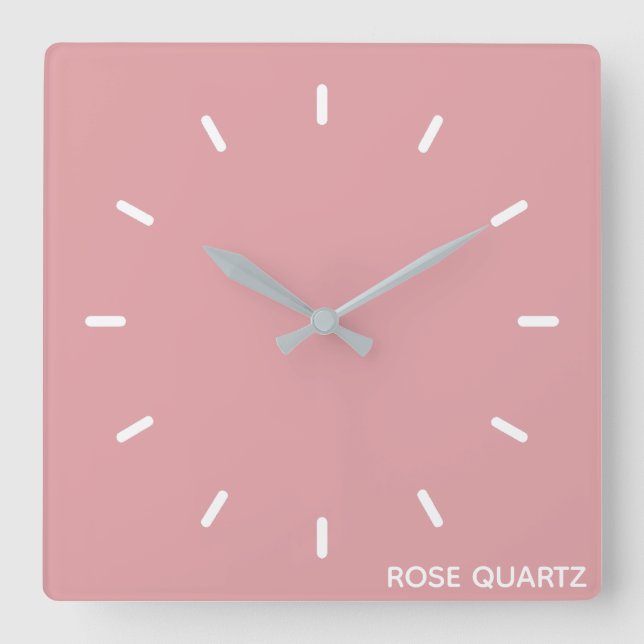 Relógio Quadrado Rosa Quartz - nome cor rosa (Frente)