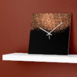 Relógio Quadrado Rosa Rosa Rosa Rosa Dourada Abstratagem Branca<br><div class="desc">Conceito e decorativo exclusivos Corresponde à tendência real da moda no decoro doméstico. Você pode mudar a forma e a cor do relógio e da mão. florenceK design</div>