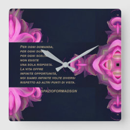 Relógio Quadrado Rose broken heart in black in the powder & Dubbio